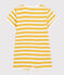 Combicourt à rayures bébé en coton jaune OCRE/blanc MARSHMALLOW