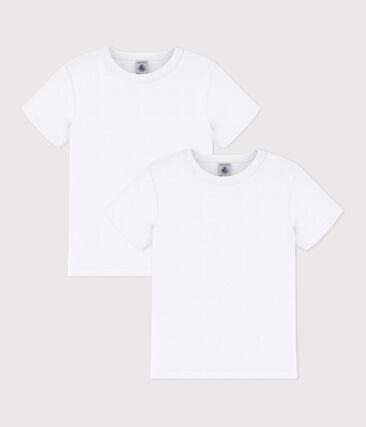 Lots de 2 tee-shirts manches courtes blancs petit garçon