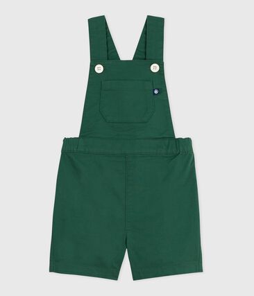 Salopette bébé en serge de coton jambes courtes, unie