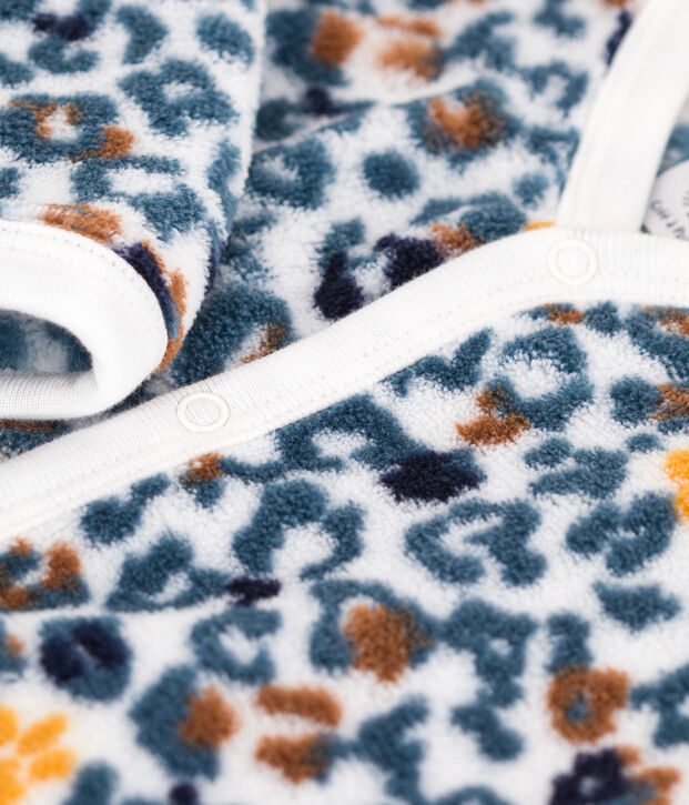 SurPyjama b&eacute;b&eacute; en polaire blanc/multicouleur