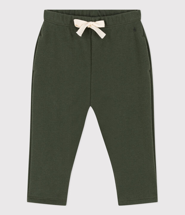 Pantalon en molleton b&eacute;b&eacute; vert
