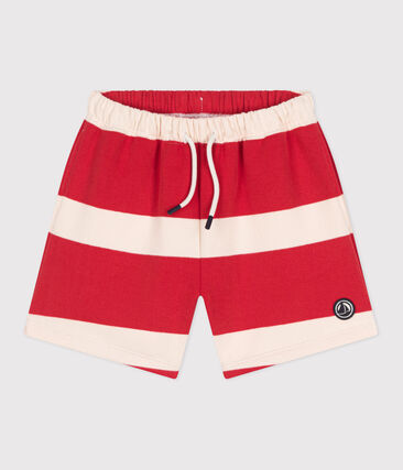 Short enfant en coton à rayures