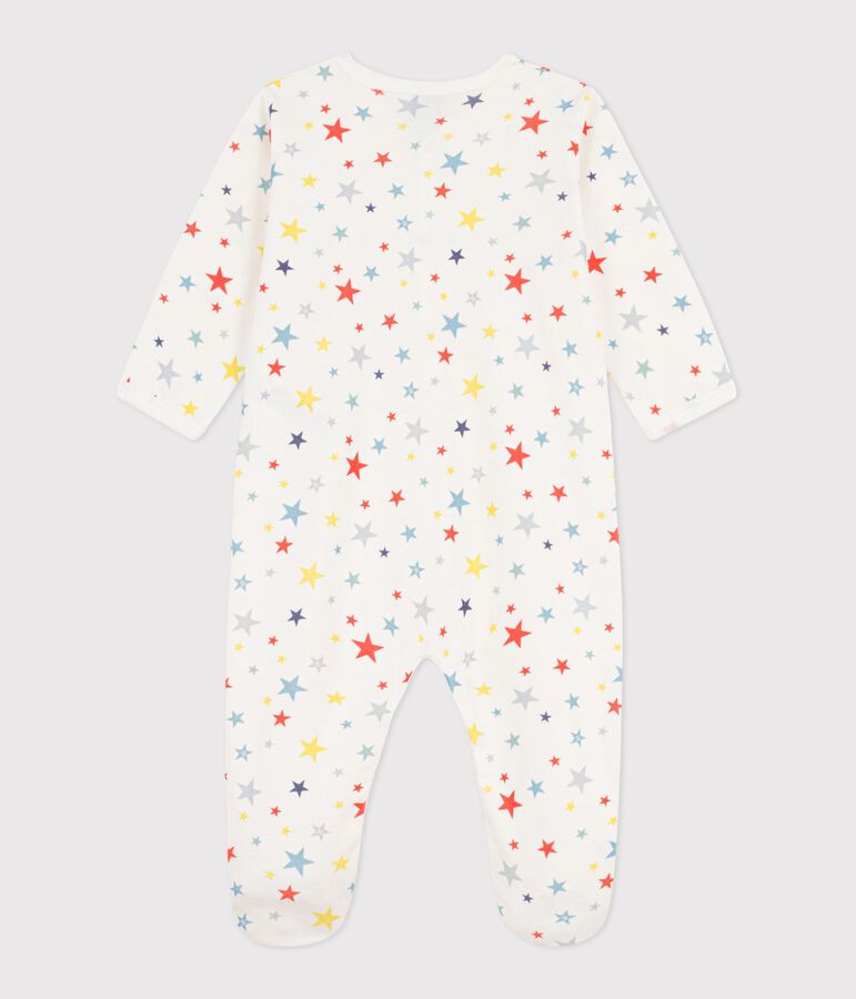 Pyjama b&eacute;b&eacute; en coton imprim&eacute; &eacute;toiles blanc/multicouleur