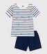 Pyjama short enfant en coton imprimé Paris