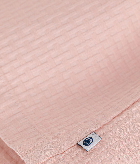 Robe sans manche en coton façonné bébé rose SALINE