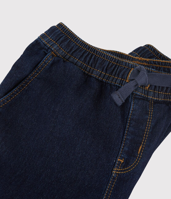 Pantalon regular en denim foncé enfant garçon bleu DENIM BLEU FONCE