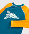 Tee-shirt anti-uv recyclé enfant garçon bleu MYKONOS/jaune TEHONI