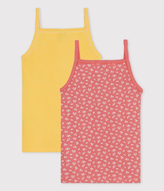 Lot de 2 chemises à bretelles fleuri petite fille en coton variante 1