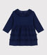 Robe manches longues bébé en velours extra fin