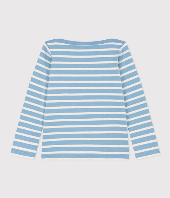 Marinière iconique en coton enfant fille / garçon AZUL/ MONTELIMAR