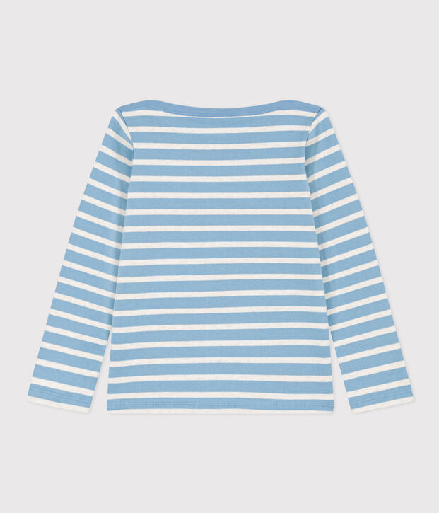 Marini&egrave;re iconique en coton enfant fille / gar&ccedil;on bleu/beige