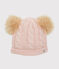 Bonnet  enfant fille rose MINOIS/ ARGENT