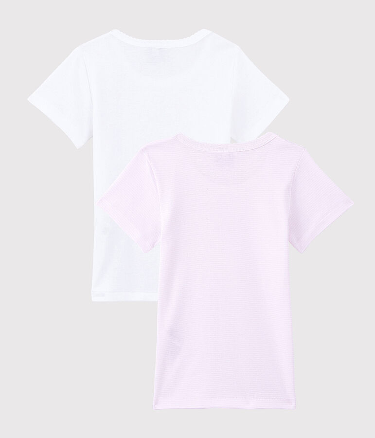 Lot de 2 tee-shirts petite fille en coton biologique variante 1