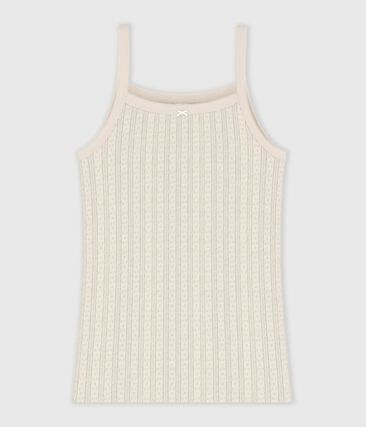 Chemise à bretelles femme en coton ajouré