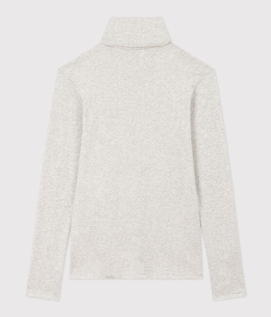 Tee-shirt col roulé L'ICONIQUE en coton Femme gris BELUGA CHINE