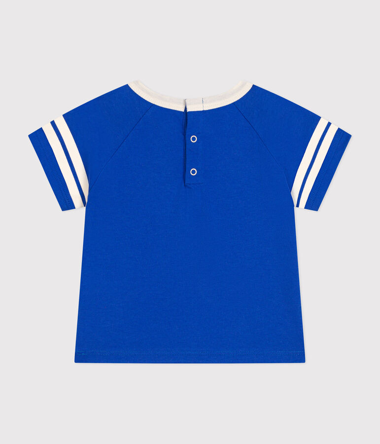 Tee-shirt manches courtes en jersey fin b&eacute;b&eacute; bleu CALVIN