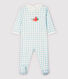 Dors-bien vichy bleu bébé fille en coton