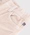 Pantalon wide leg enfant en velours beige clair