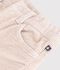 Pantalon wide leg enfant en velours beige clair