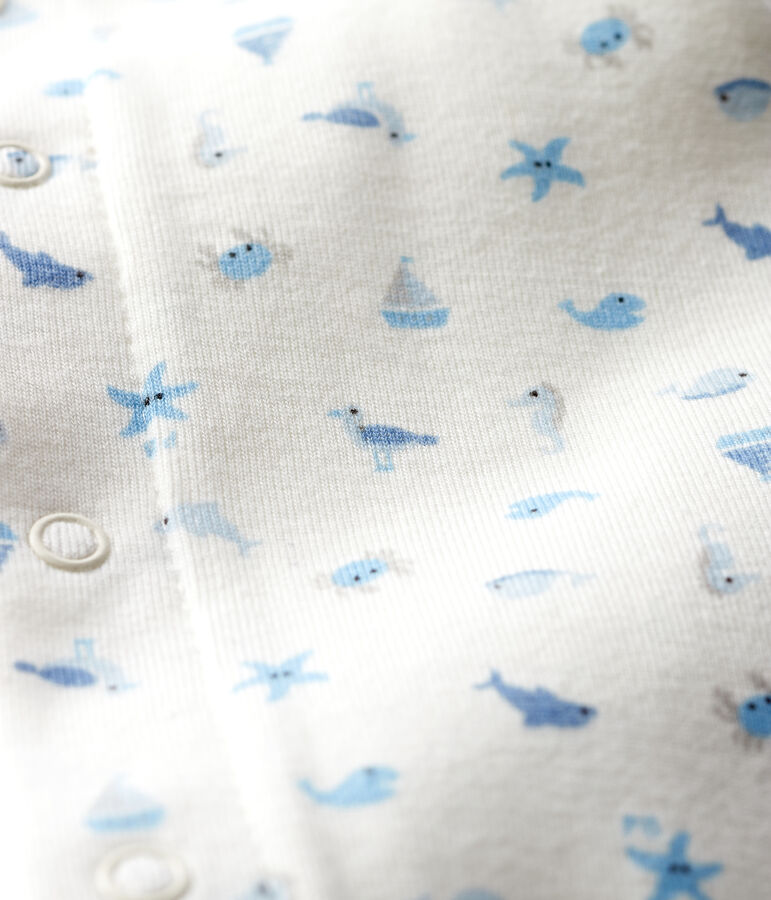 Bodyjama sans pieds b&eacute;b&eacute; en c&ocirc;te blanc/multicouleur