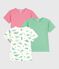Lot de 3 tee-shirts enfant en coton manches courtes dinosaures variante 1