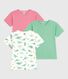 Lot de 3 tee-shirts enfant en coton manches courtes dinosaures