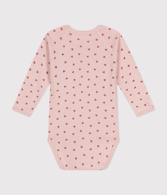 Body croisés manches longues en coton bébé rose SALINE/ ROSEWOOD