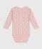 Body croisés manches longues en coton bébé rose SALINE/ ROSEWOOD