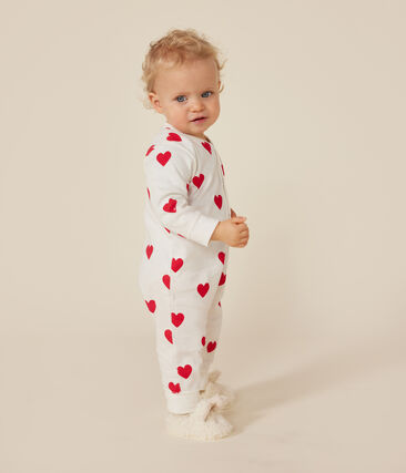 CŒUR_ROUGE - Dors-bien sans pieds cœur bébé en coton