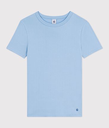 Tee-shirt femme en coton manches courtes uni