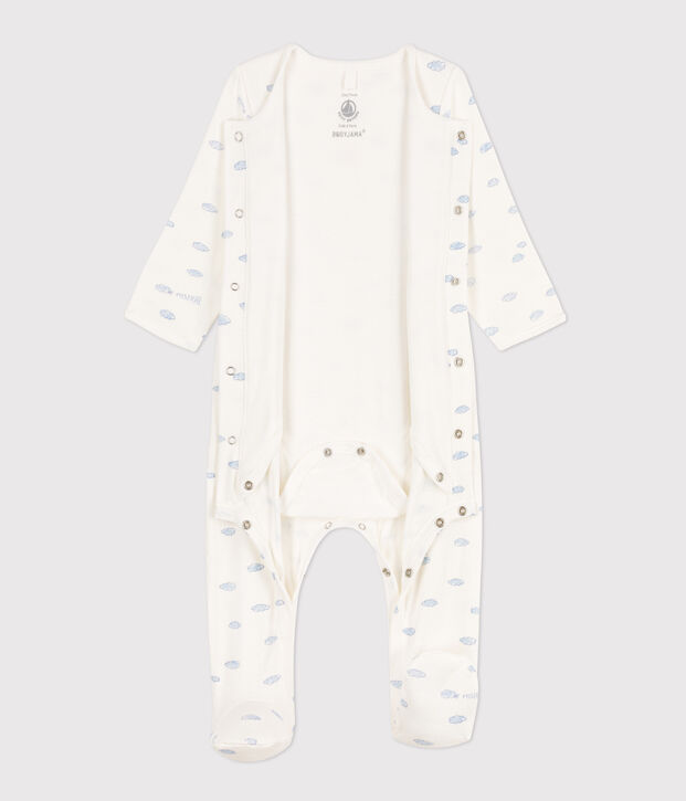 Bodyjama nuages en tubique blanc/multicouleur