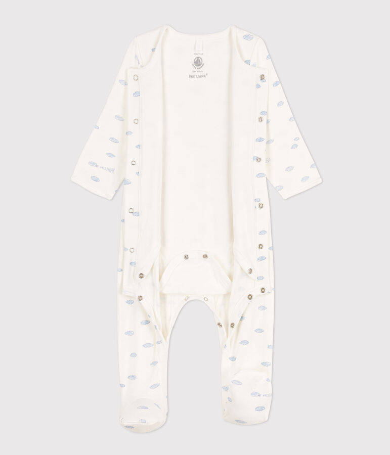 Bodyjama nuages en tubique blanc MARSHMALLOW/blanc MULTICO