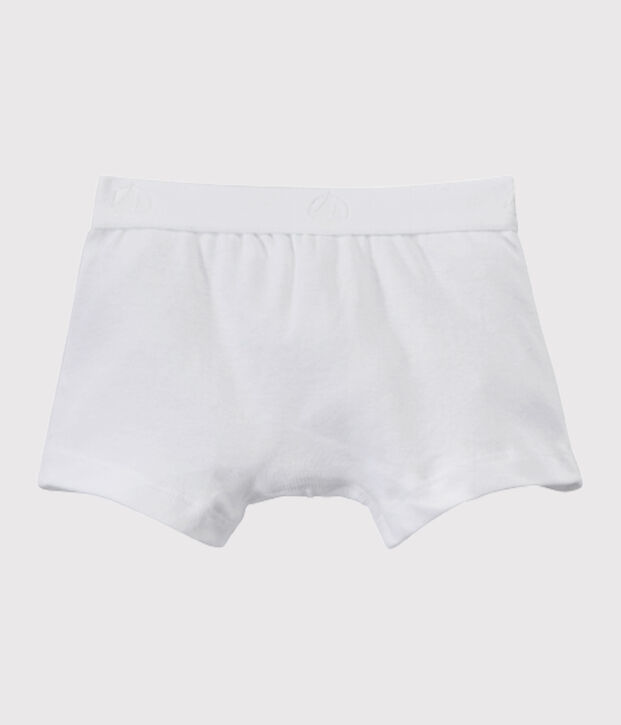 Boxer gar&ccedil;on uni blanc