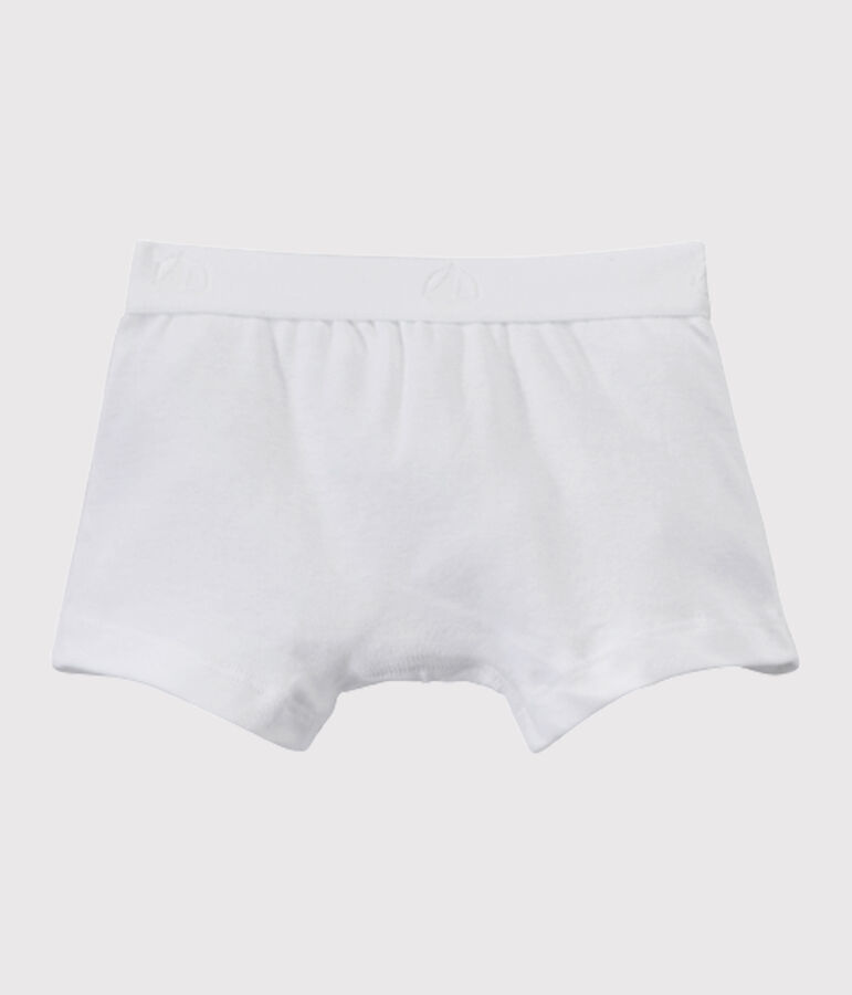 Boxer gar&ccedil;on uni blanc ECUME