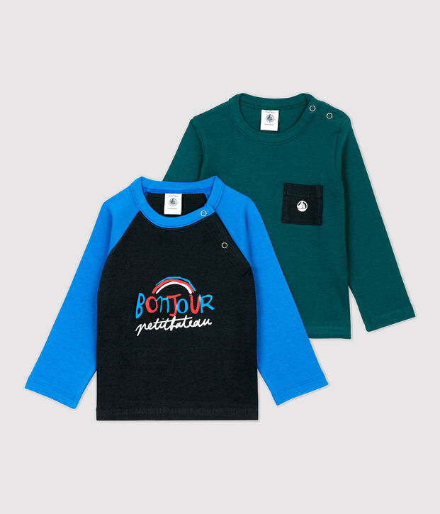 Lot de 2 tshirts coton b&eacute;b&eacute;. multicouleur
