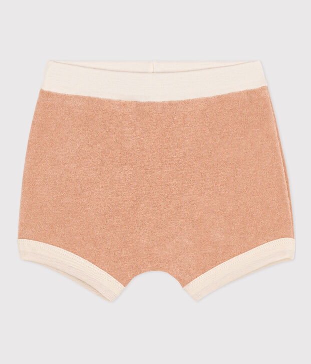 Short b&eacute;b&eacute; en bouclette &eacute;ponge beige