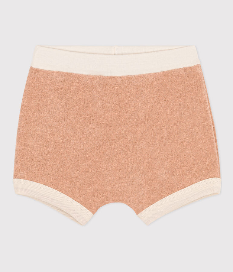 Short b&eacute;b&eacute; en bouclette &eacute;ponge beige VINTAGE