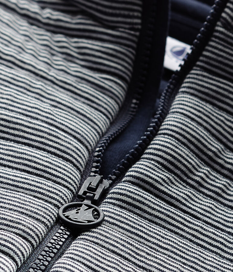 Doudoune sans manches gar&ccedil;on bleu/blanc