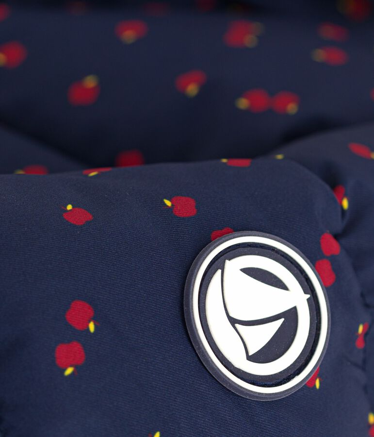 Doudoune longue enfant imprim&eacute;e bleu SOIR/ MULTICO