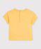 Tee-shirt b&eacute;b&eacute; en coton manches courtes uni &agrave; motif jaune