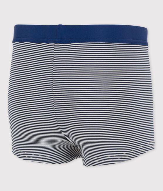 Maillot de bain iconique enfant garçon bleu MEDIEVAL/blanc MARSHMALLOW