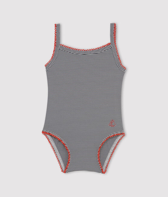 Maillot De Bain 1 Piece Bebe Fille Rayure Milleraies Abysse Lait Petit Bateau Maillot De Bain 1 Piece Bebe Fille Rayure Milleraies Abysse Lait Petit Bateau