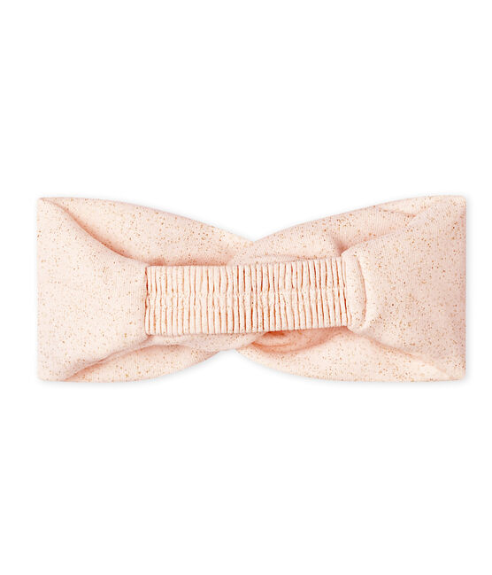 Bandeau bébé fille rose FLEUR/jaune OR