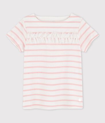 Tee-shirt manches courtes en coton enfant fille