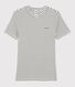T-shirt en coton rayé "Je t'aime" Femme