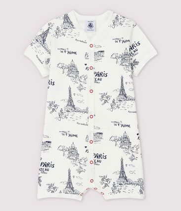 PETIT BATEAU - Combicourt toile de Jouy Paris bébé en coton