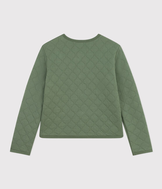Cardigan en tubique matelassé femme vert CROCO