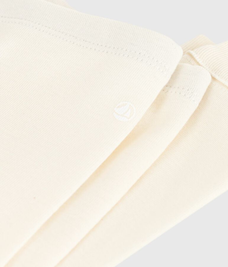 Legging b&eacute;b&eacute; en coton uni &eacute;cru MILK