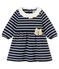 Robe rayure marinière bébé fille bleu SMOKING/blanc MARSHMALLOW