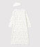 Chemise de nuit de princesse petite fille en velours blanc MARSHMALLOW/gris ARGENT